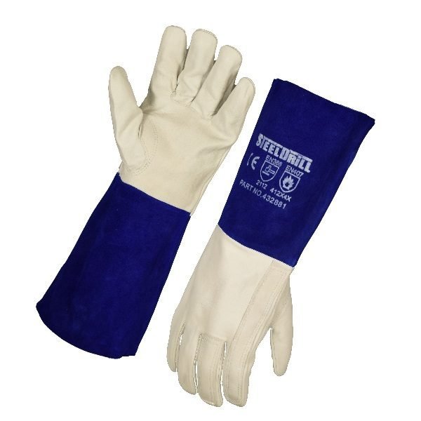 SteelDrill 432881 TIG Gloves Leather/Kevlar Stitched - GasRep