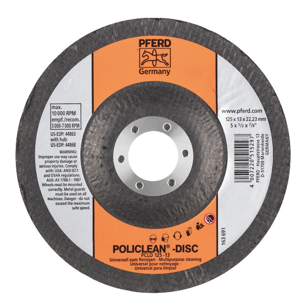 PFERD 44692725 Policlean/Clean & Strip Disc 125mm - GasRep