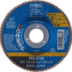 PFERD 67770128 Flap Disc 125mm 80Grit Steel/Inox - GasRep