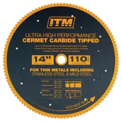 ITM 350mm Cermet Carbide Metal Cutting Blade - 110T