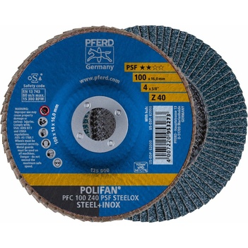Pferd Flap Disc 100mm 40Grit Steel/Inox - 67764100
